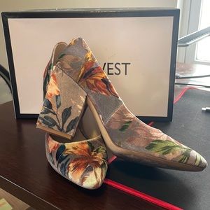 Nine West floral block heel